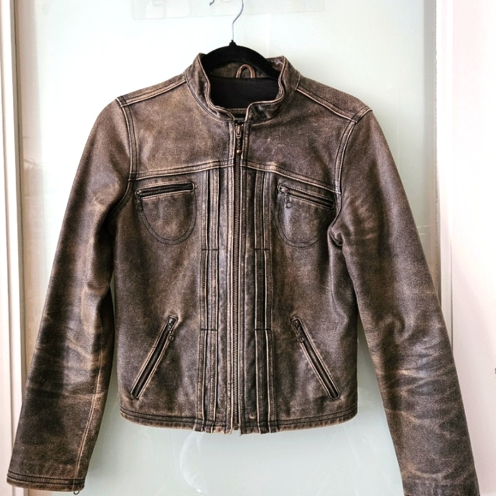 American Eagle Outfitters Genuine Leather distressed/vintageLook SMALL Pre-loved